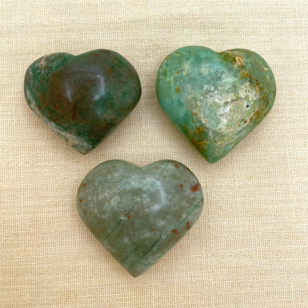 Chrysoprase Stone Heart, Peru
