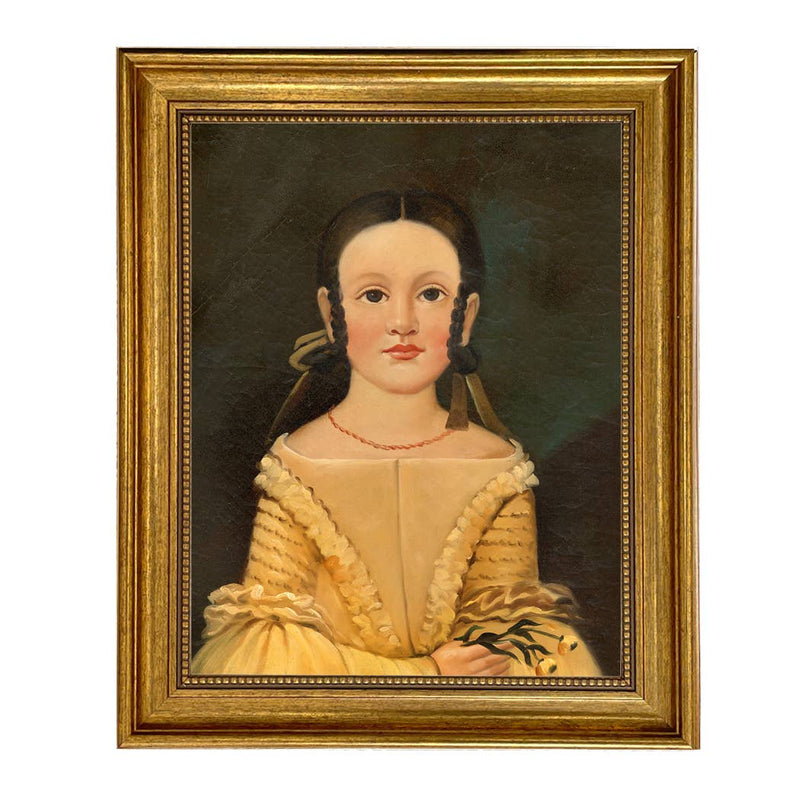 Mary Jane with Flowers, Painting Print on Canvas