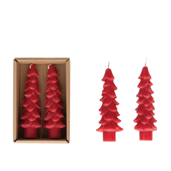 Short Tree Candles, Red