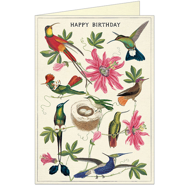 Happy Birthday Hummingbirds Greeting Card