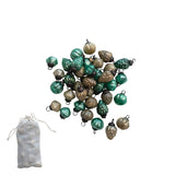 Mercury Glass Ornaments, Green