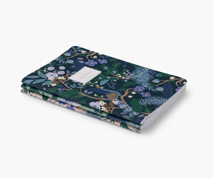 Assorted Set of 3 Peacock Notebooks