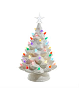 14" WHITE TREE CERAMIC LIGHTED