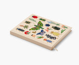 Curio Embroidered Fabric Sketchbook, Cream