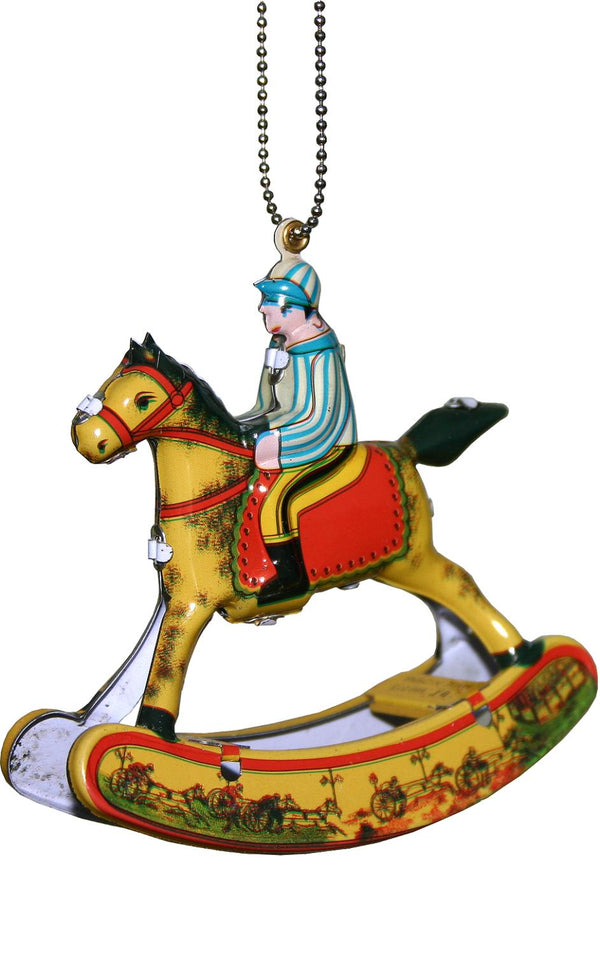 TIN ORNMNT ROCK.HORSE