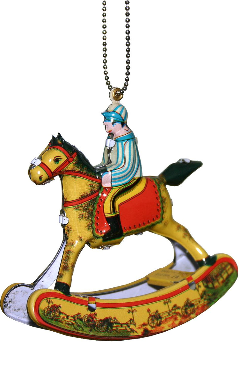 TIN ORNMNT ROCK.HORSE