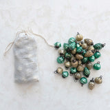 Mercury Glass Ornaments, Green