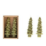 Short Tree Candles, Green