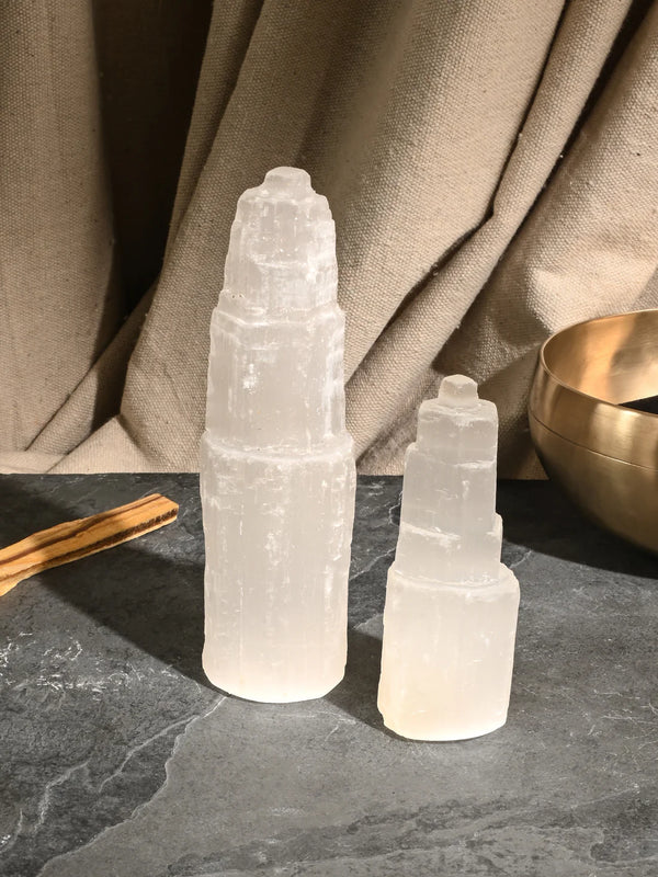 Selenite Tower 5"