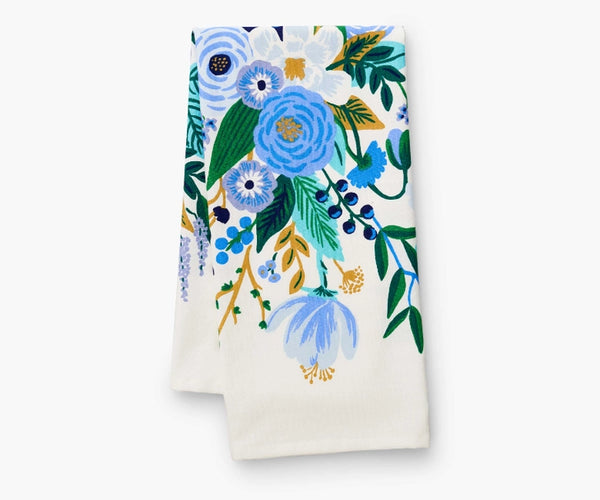 Garden Party Blue Tea Towel