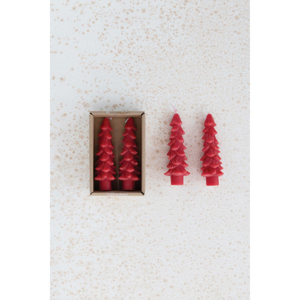 Short Tree Candles, Red