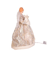 14" GOLD/SILV ANGEL TREE TOPPER