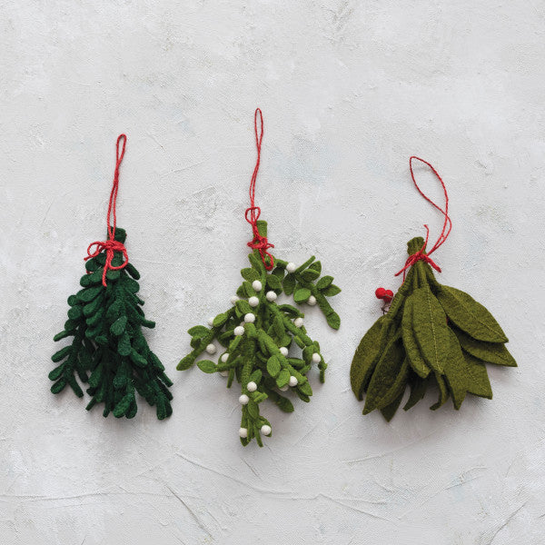 Handmade Wool Felt Mistletoe