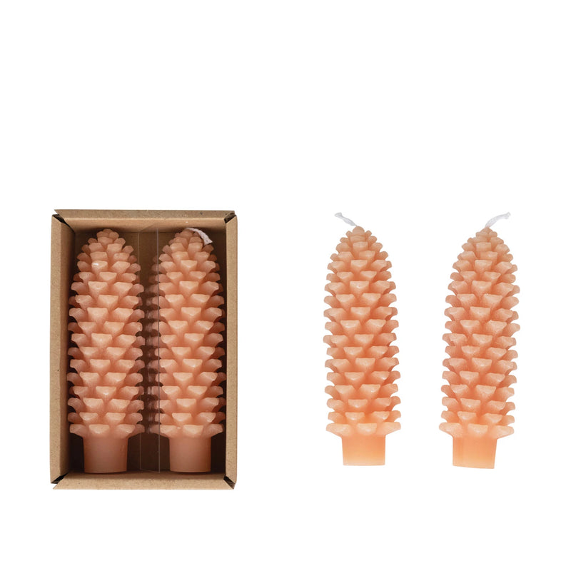 S/2 4-3/4"H Unscented Pinecone