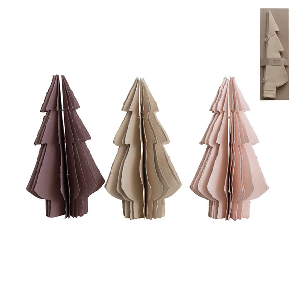 Handmade Paper Trees, 18"H