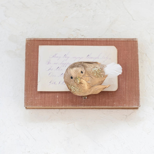 Gold Bird Clip Ornament