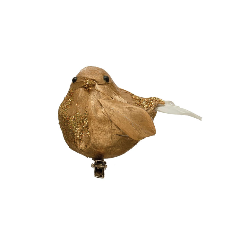 Gold Bird Clip Ornament