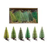 Bottle Brush Ornaments, Green
