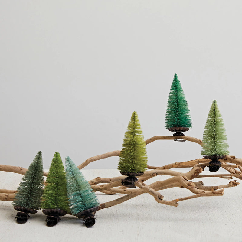 Bottle Brush Ornaments, Green