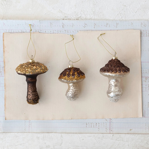 Hand-Painted Mushroom Ornament