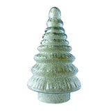 Embossed Recycled Glass Tree w/ White Seed Beaded Interior