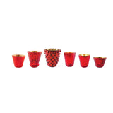 SM - Red Glass Tea light Holder