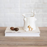 S/6 5"H Ceramic/Stnless Steel Forest Icon Appetizer Picks