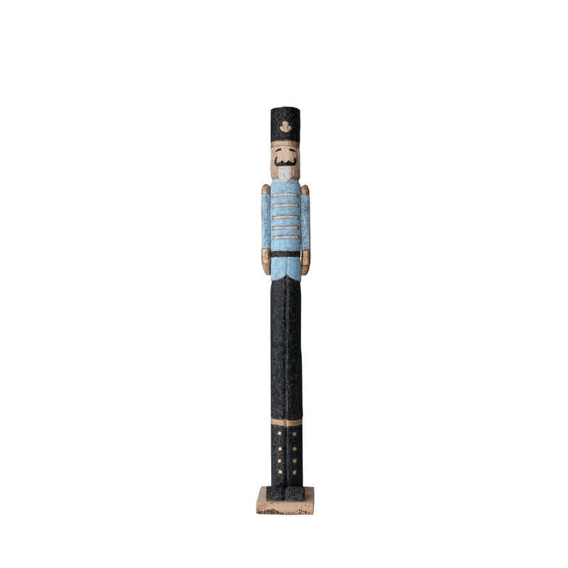 Handmade Mango Wood Nutcracker, Distressed Finish