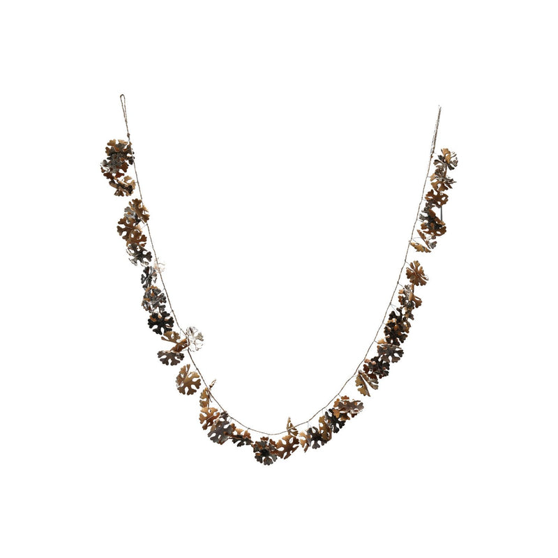 72"L x 4"H Birch Bark Snowflake Garland, Natural