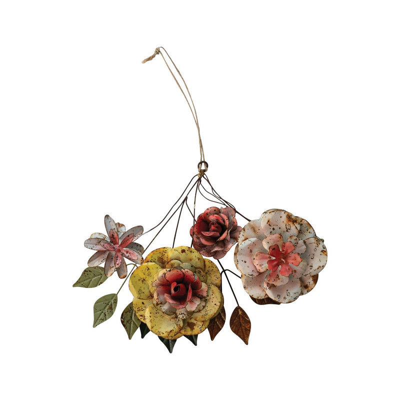 Hand-Painted Metal Vintage Reproduction Toleware Ornament