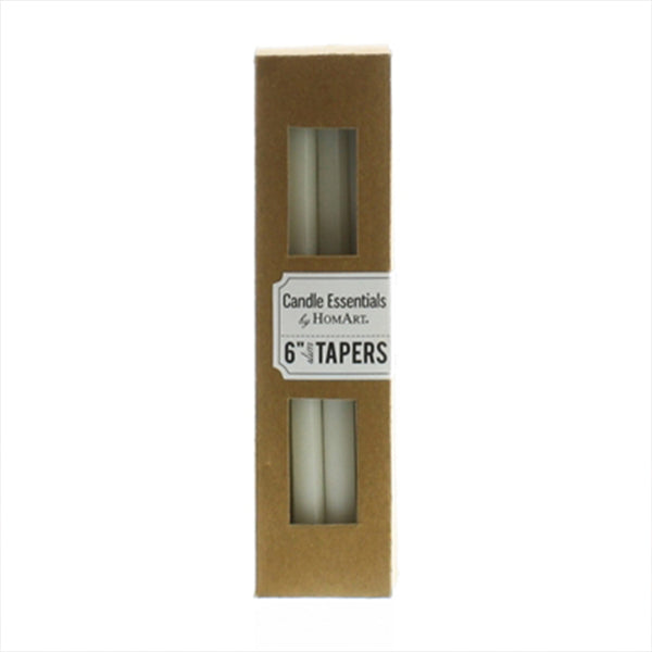 SLIM TAPER - 6 INCH - BOX OF 12 - IVORY