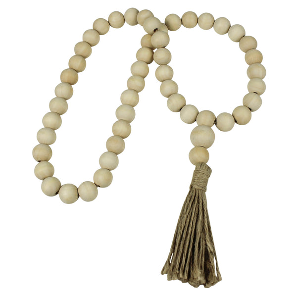 PAULO STRAND, WOOD WITH TASSEL - LRG