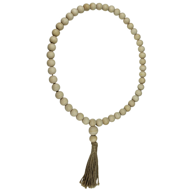 PAULO STRAND, WOOD WITH TASSEL - LRG