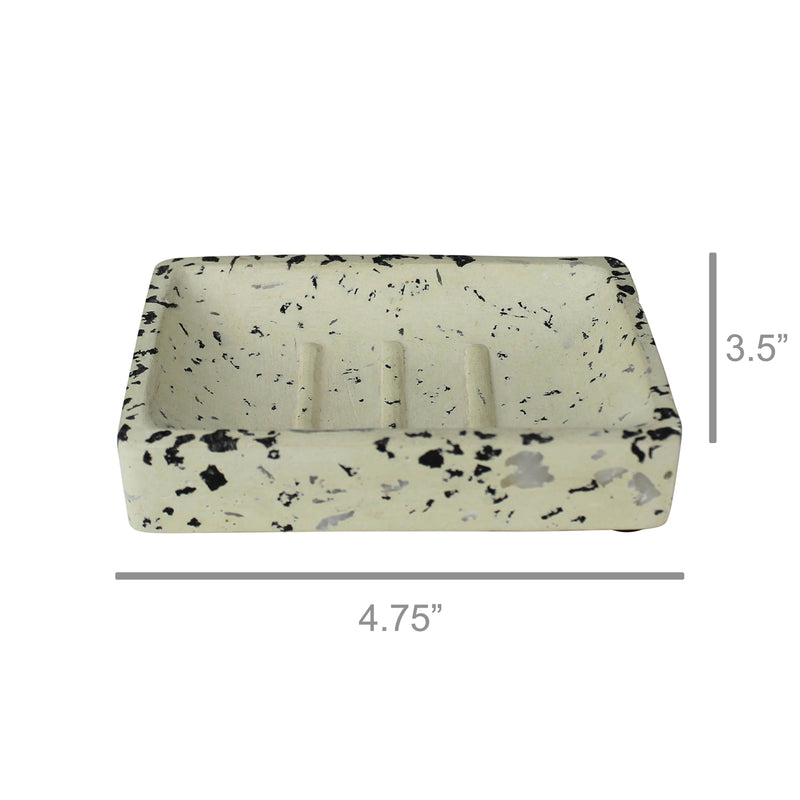 Soap Dish, White Terrazzo