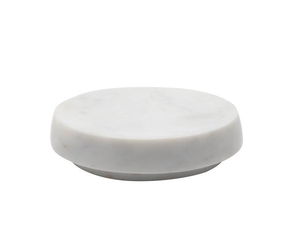 Marble Round Soap Dish 4"Dia -ST - White