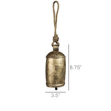 Chauk Bell with Rope Hanger, Brass - Lrg