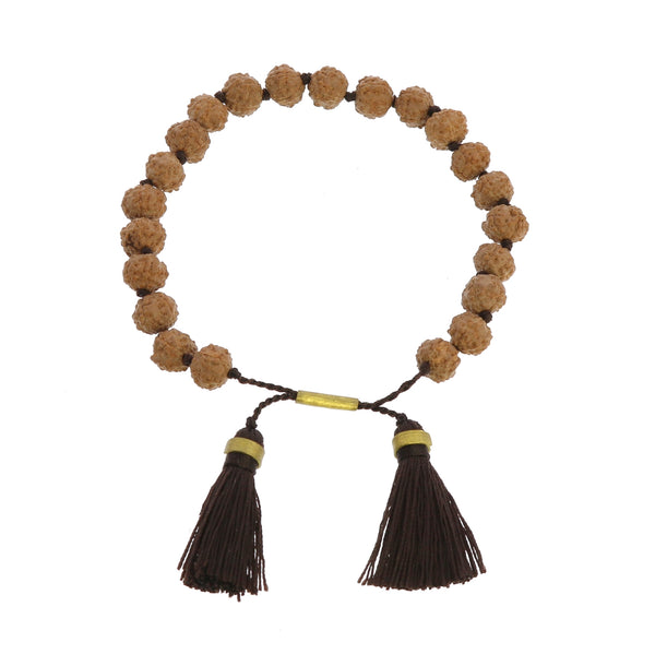 Mala and Tassel Bracelet - Eggplant