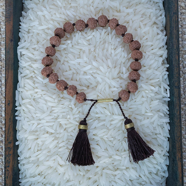 Mala and Tassel Bracelet - Eggplant