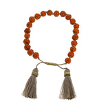 Mala and Tassel Bracelet - Grey