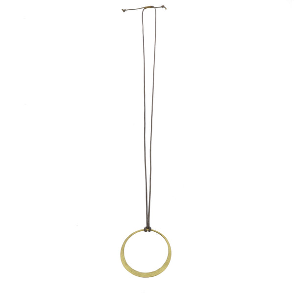 Brass Hoop Pendant