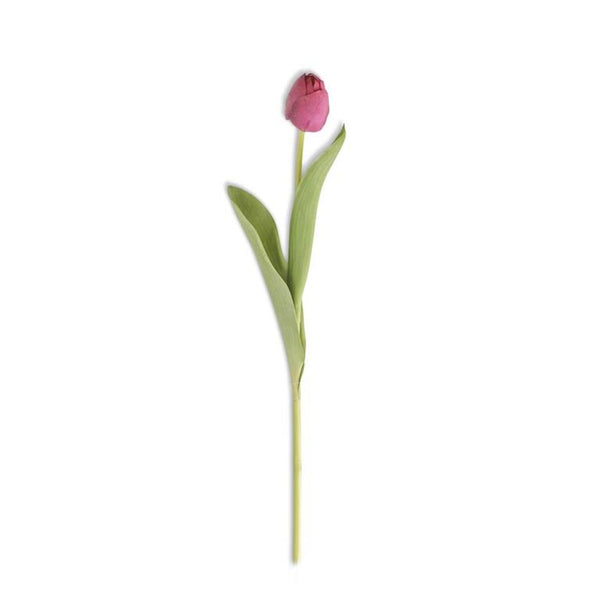 19" Fuchsia Silk Real Touch Tulip Stem