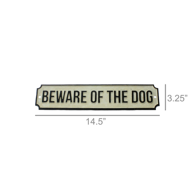 Cast Iron Sign - BEWARE OF THE DOG