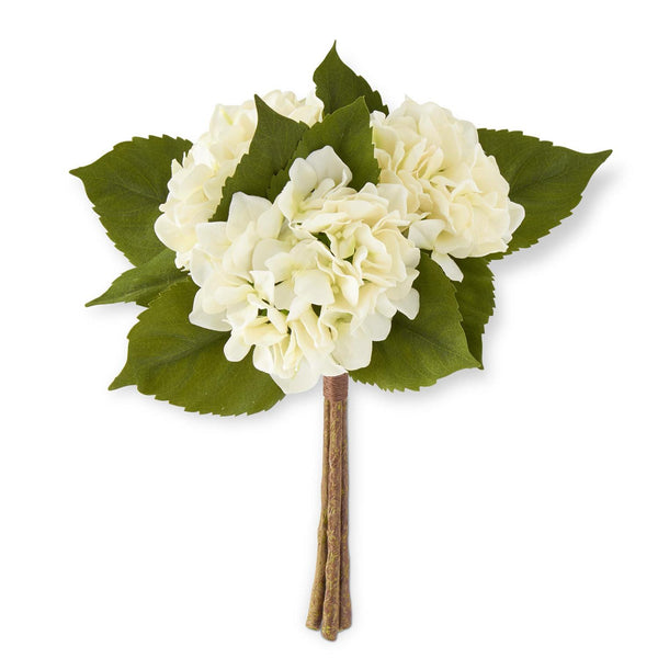 15" White Hydrangea (3 Stems)