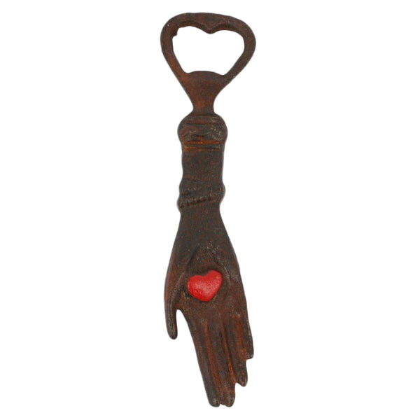 Hand W/Heart Bottle Opener - Natural