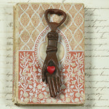 Hand W/Heart Bottle Opener - Natural