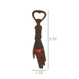 Hand W/Heart Bottle Opener - Natural