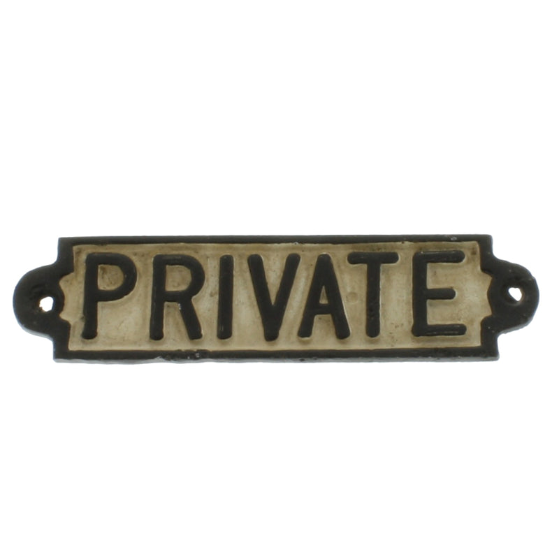 Cast Iron Sign - Private