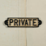 Cast Iron Sign - Private