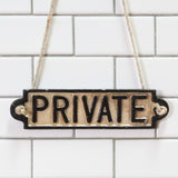 Cast Iron Sign - Private