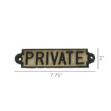 Cast Iron Sign - Private